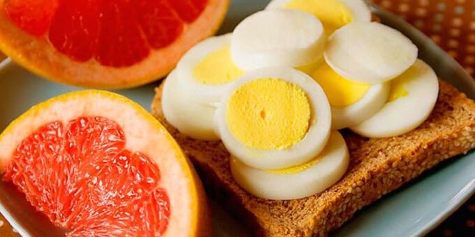 citrus and boiled eggs for Maggie's diet