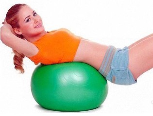 With an exercise ball