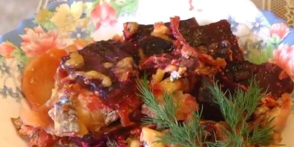 roasted pollock fillet with beets for the Ducan diet